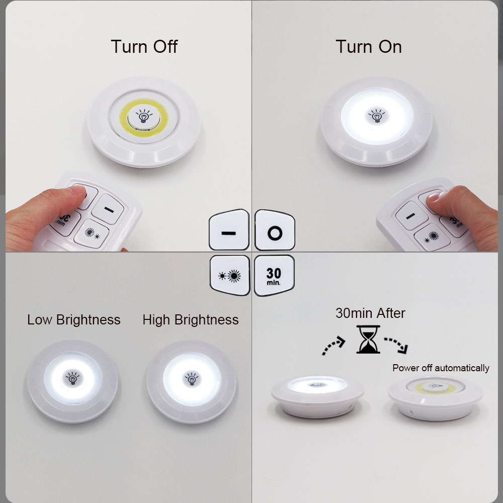 5W COB Wardrobe light Adjustable LED Remote Control Night Light Emergency Light Suitable for Kitchen Stairs Corridor Cabinet