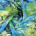 Green jungle print soft chiffon scarf cloth polyester chiffon thin fabric for dress sewing DIY patchwork clothing tissu au metre