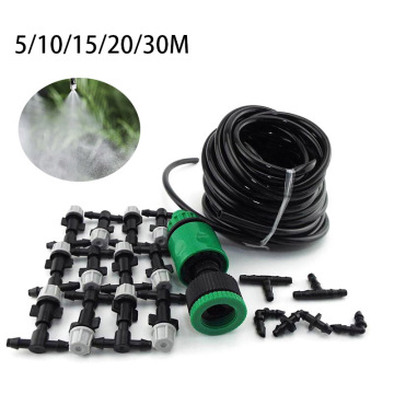 5/20/30m garden watering kit 4/7mm tube Gardening Fog Nozzles irrigation system Misting cooling Automatic Water hose set Spray