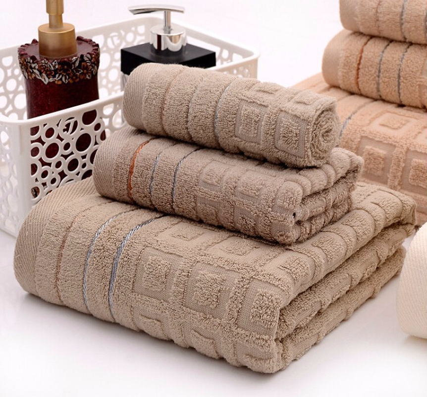 3PCS/Set 70*140cm Towels 100% Cotton Super Soft Bath Towels For Adults Strong Absorbent Beach Towels