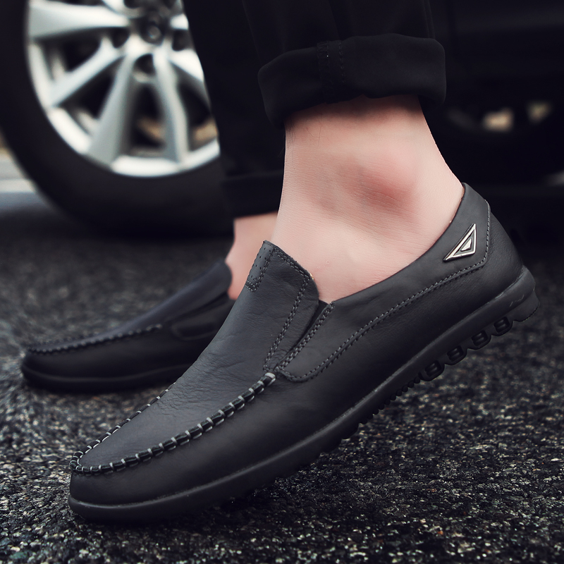 Genuine Leather Men Shoes Casual Luxury Brand 2020 Italian Mens Loafers Moccasins Breathable Slip on Boat Shoes Plus Size 37-47