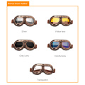 Motorcycle Helmet Goggle glasses Motocross Steampunk Retro ATV UTV UAZ Cruiser Off-Road Skating Motorbike Vintage Copper Goggles