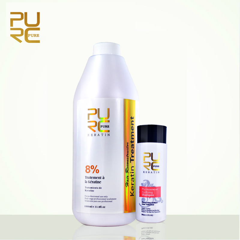 PURC best hair care set 8% 1000ml formlain keratin treatment and keep hair shiny Hair Mask