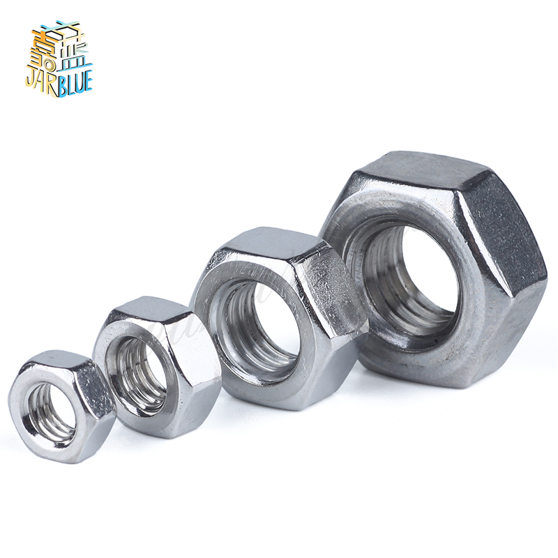 5Pcs 304 Stainless Steel US Standard American Form Hex Nut UNC Hexagon Nuts 1/2 1/4 3/4 3/8 5/16 5/8 7/16 4# 6# 8# 10# 12#