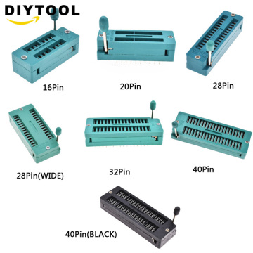 1PCS ZIF Socket IC Socket Test Universal ZIF Sockets DIP 16Pin/20Pin/28Pin/32Pin/40Pin 16P/20P/28P/32p/40p