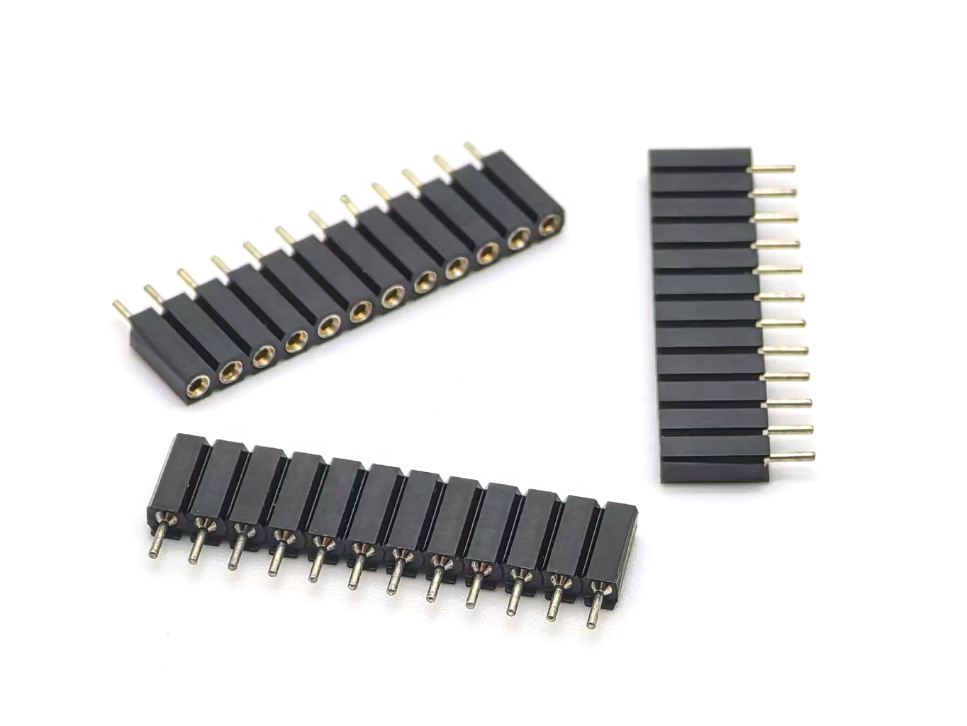 2.54mm Pitch Machined Female Header Connector H7.0mm L12.4mm 1*12P