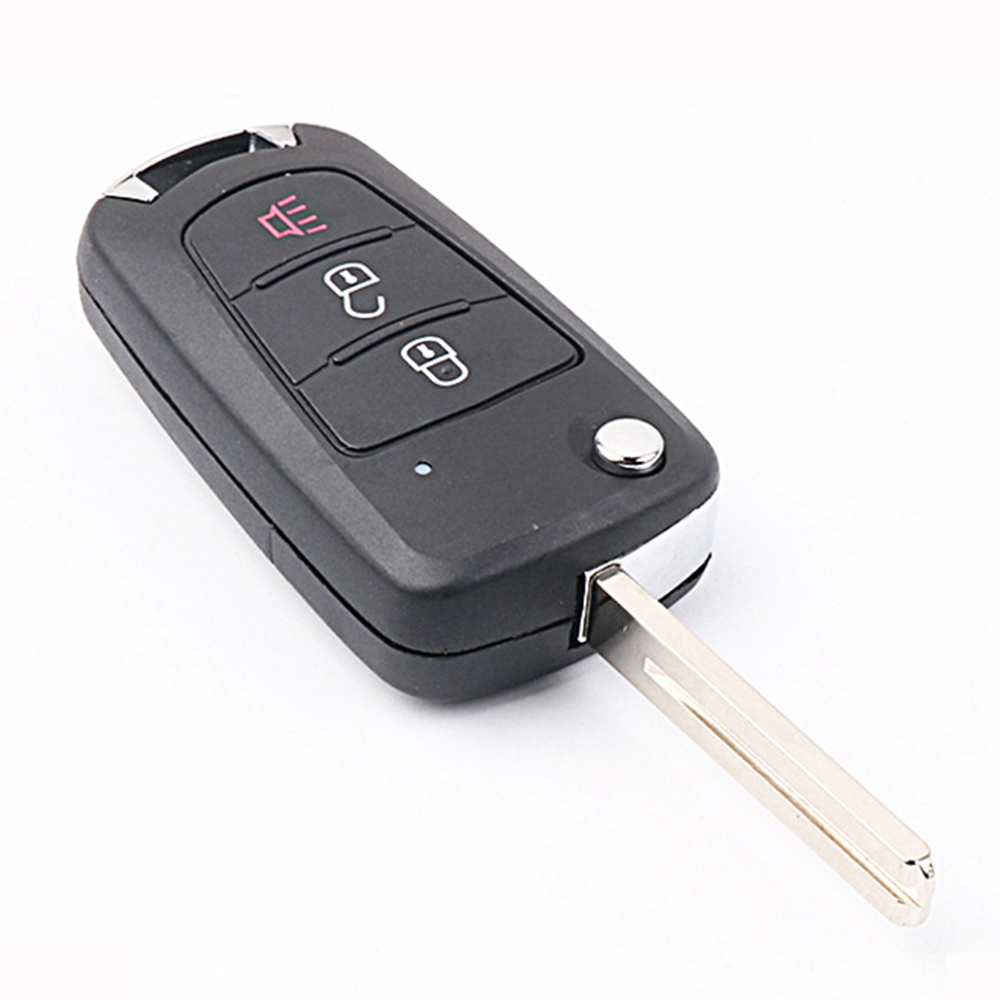 Okeytech 3 Buttons Flip Car Remote Blank Key Shell for GREAT WALL WINGLE STEED 5 6 HAVAL HOVER H5 Folding Key Cover Uncut Blade