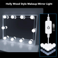 LED 12V Makeup Mirror Light Bulb Hollywood Vanity Lights Stepless Dimmable Wall Lamp 6 10 14Bulbs Kit for Dressing Table