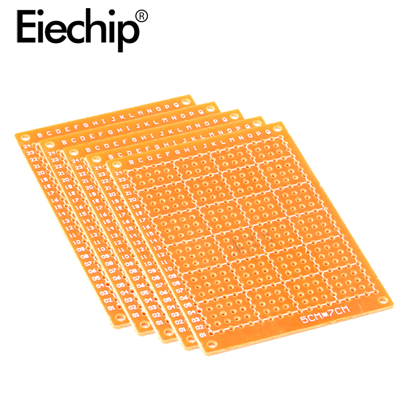 10pcs/lot 5x7cm Single Side Prototype Paper PCB Board 5*7cm Universal Printed Circuit Board 50x70 mm Diy Electronic Copper Plate