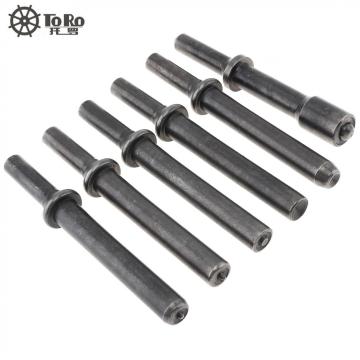 6pcs/set Air Rivet Head Hard 45# Steel Solid Air Rivet Impact Head Support Pneumatic Tool for Drilling / Rusting Removal