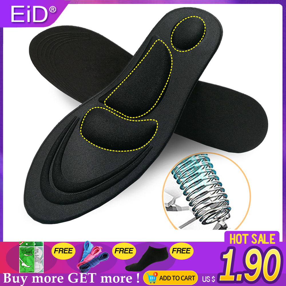 EiD 5D Stretch Memory Foam Deodorant Running Cushion Insoles For Feet Man Women Insoles For Shoes Sole Orthopedic Pad Unisex