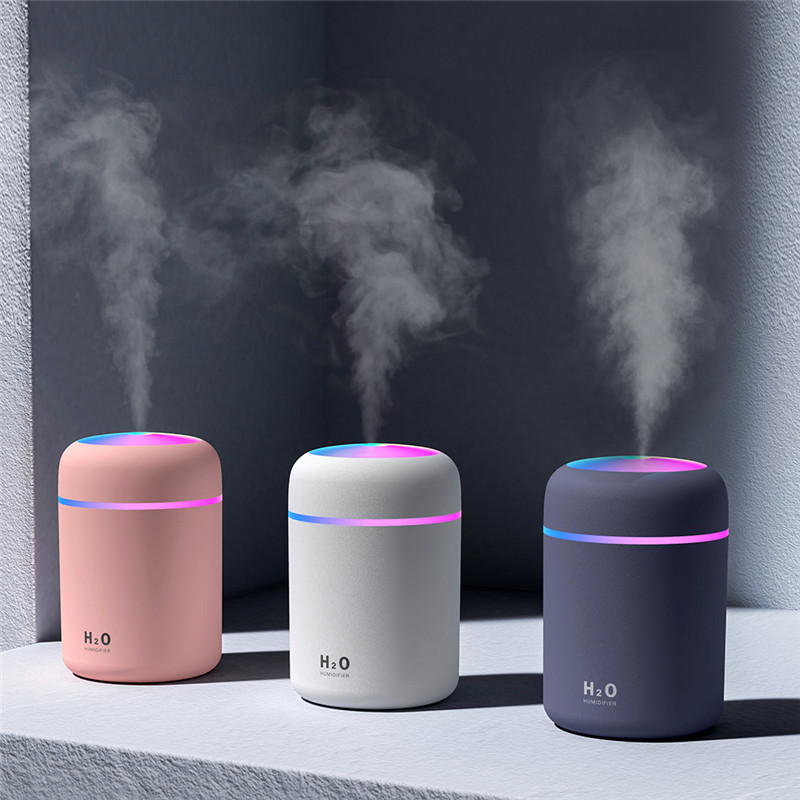 300ml Humidifier USB Ultrasonic Dazzle Cup Aroma Diffuser Cool Mist Maker Portable Air Humidifier Purifier With Romantic Light