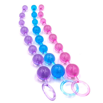 Anal Beads for Beginner Flexible Long Anal Plug Stimulator Dildo Massager Anal Sex Toys for Men and Women No Vibrators