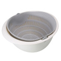 Double Drain Basket Vegetable Washing Basket Strainer Kitchen Cleaning Basket Strainer Sieve Drainer Washing Filter Tools