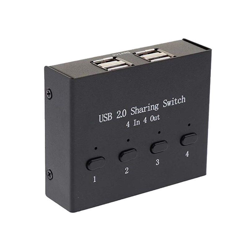 usb Sharing Switch Selectors 4 in 4 out KVM Switches 4Ports HUB For Flash Printer keyboard mous P4 PC Share 4 USB device