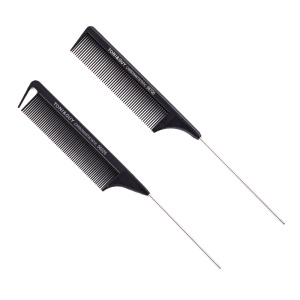 Plastic Heat Resistant Vellen Carbon Rat Tail Comb