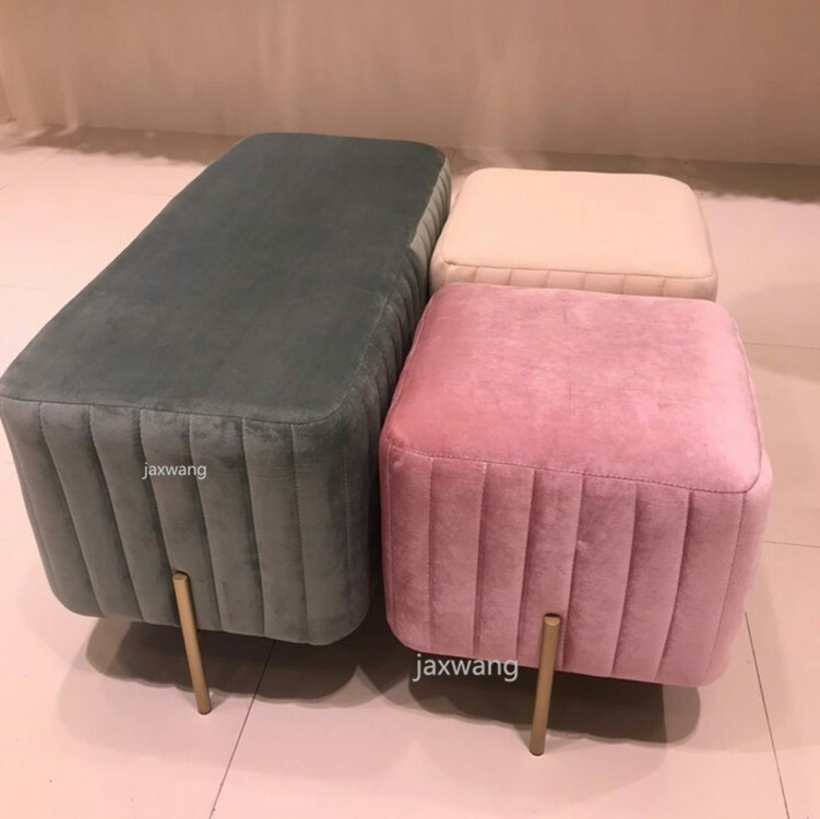 Luxury Living Room Chair Shoes Stool Bench Home Door Dress Hotel Bar Cafe Store Long Sofa Rest Stool Kid Customized Vanity Chair