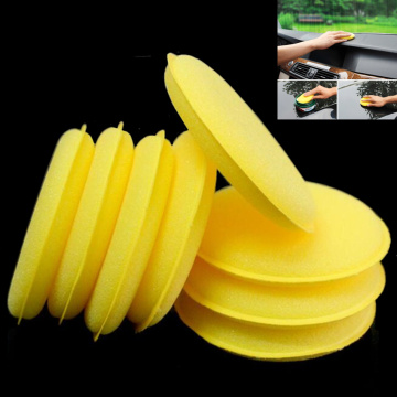8Pcs/Lot Car Yellow Care Wash Sponge Pad Buffer Soft Wax Vehicle Wax Polish Foam Sponge Hand For Car Detailing Clean