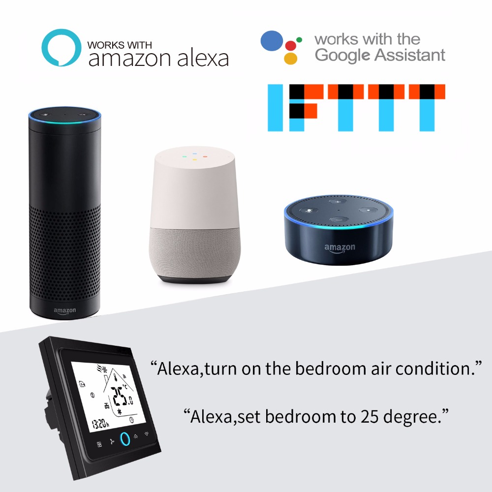Smart WiFi Thermostat Temperature Controller Water floor Heating Works with Alexa Echo Google Home Tuya