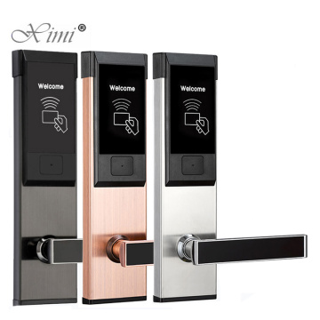 Safurance Digital Card Lock Security Stainless Steel Intelligent RFID Digital Card Key Unlock Hotel Door Lock System Door Locks