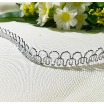 1M High Quality Latest Silver Lace Fabric Applique Lace Ribbon Trim Guipure Laces Sewing Trimmings For Clothing dentelle RT16
