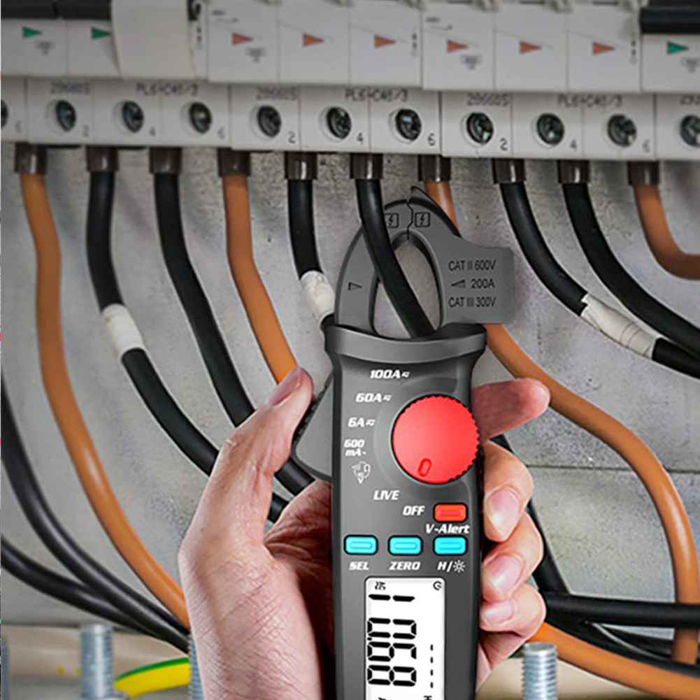 Digital RMS Clamp Meter ACM92 DC AC Current 100A 0.1/1mA Car repair Ammeter Multimeter voltage Ohm Hz NCV Continuity Tester