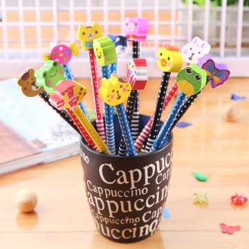 10 pcs/Set Creative Cartoon Kawaii Korea Novelty Standard Pencils for Kids Children Stationery School