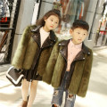 2020 Family Matching Clothes Faux Fox Fur Coat Boys And Girl Fox Fur outware Unisex turndown collar Full Keep Warm Coats