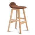 Nordic Solid Wood Bar Stool Chair Creative Backrest High Stool Modern Minimalist Bar Chair European Retro Bar Stool