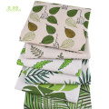 Chainho,Green Leaves Series,Printed Cotton Linen Fabric For DIY Quilting &Sewing Sofa,Table Clothes,Curtain,Bag,Cushion Material