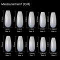 600Pcs/bag Transparent Ballerina Nail Art Tips Coffin Fake Nails Art Tips Flat Shape Full Acrylic False Nail Tips Manicure