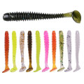 10pcs/Lot Fishing Red Worms Soft Lures 5cm 0.7g Jig Wobbler Easy Shiner Silicone Artificial Baits Swimbaits Carp Bass Tackle
