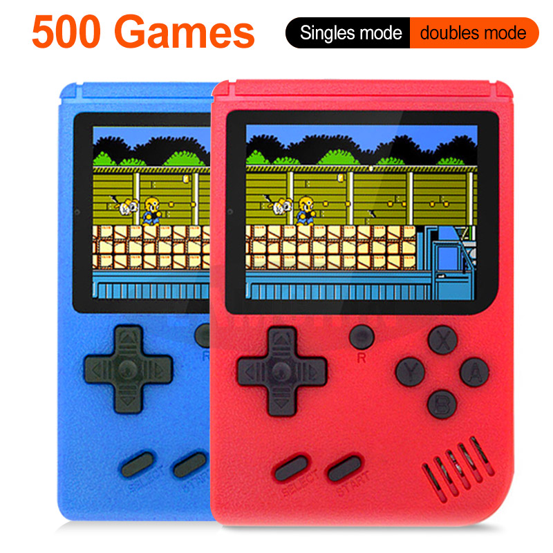 Rechargeable 500 in 1 Video Handheld Game Console Retro Game Mini Handheld Player for Kids Built-in 500 Games