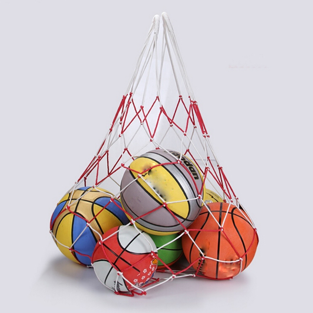Soccer Basketball Hoop Mesh Net 10 Balls Carry Net Bag Sports Portable Balls Volleyball Outdoor Durable Standard Nylon Thread