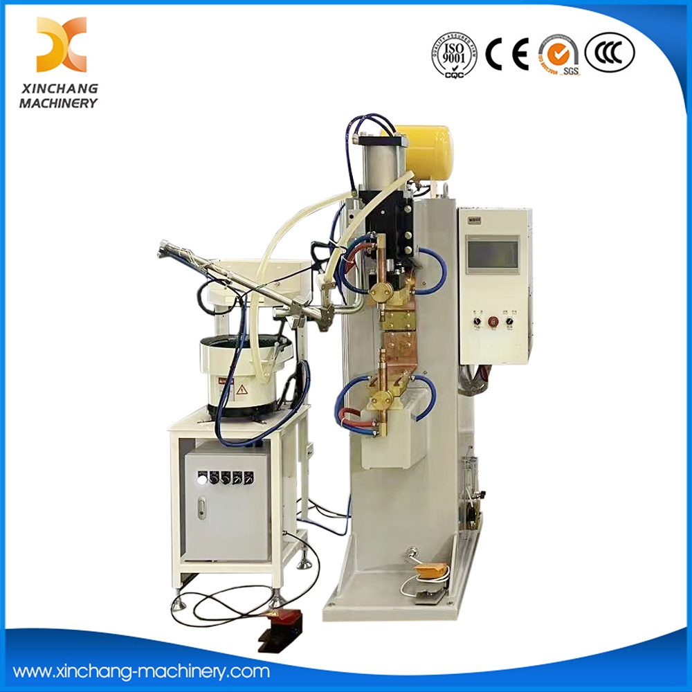 single head Spot welding machine with Automatic nut feeder
