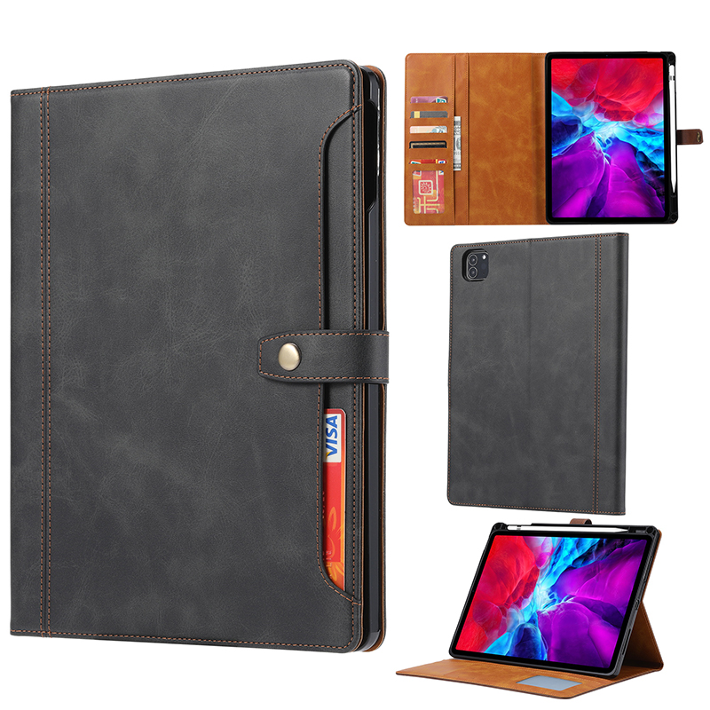 Luxury Flip Leather Book Case For iPad Air 4 10.9 Inch Cards Wallet Stands Cover For iPad Pro 11" 12.9 inch 2020 5 6 7 8 Fundas