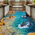 Modern Home Improvement Floor Wallpaper For The Wall Custom 3D Photo Dolphin Reef Murals Wall Paper Self-adhesive Material Paper