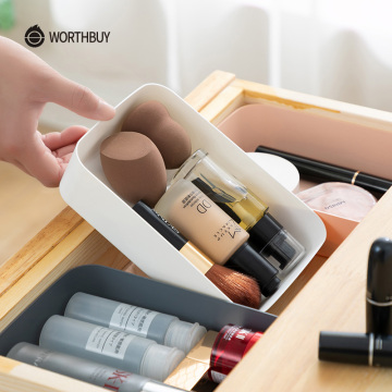 WORTHBUY Storage Drawers Plastic Storage Organizer Drawers For Makeup Clothes Tableware Organizer Box Kitchen Desktop Organizer