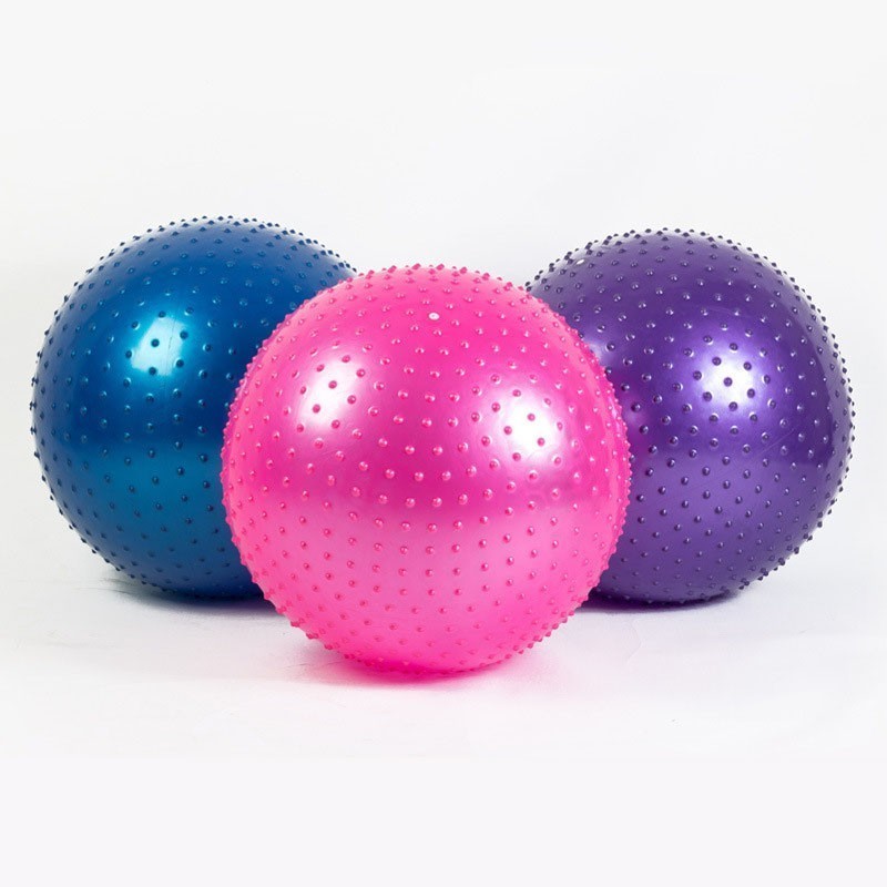 Point Message Yoga Balls 65CM Fitness Gym Balance Ball Exercise Pilates Workout Barbed Professional Massage Ball & Free Air Pump