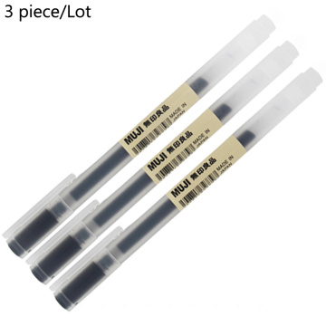 MUJI Set of 3 Gel Pen Black/Blue/Red Ink Color Pens 0.38mm 0.5mm Pens Kawaii Office School Supplies Lapices Scrub Gel Ink Pen
