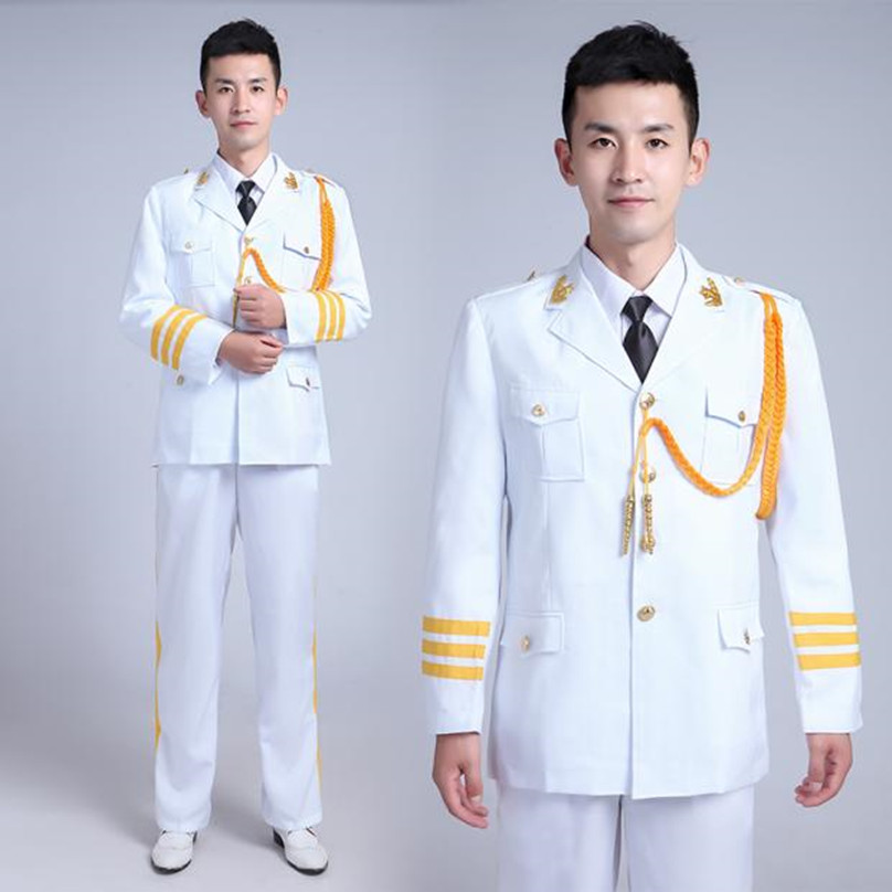 Men Drum Majorettes Perform Women Green Uniform Singers Dress Honor Guard Suit Flag Bearer Military Clothing For Cosplay Show