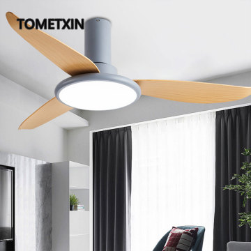 ceiling fan with light and remote fans for home short thin led lamp DC frequence motor fashion living room bedroom