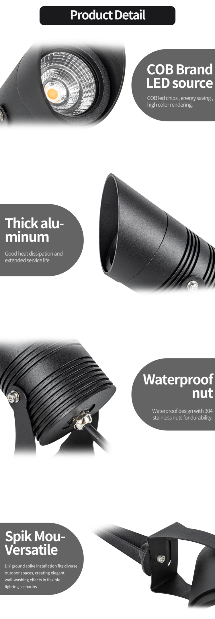 Outdoor Garden Landscape Spike Light