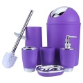 4/6 Pcs Nordic Bath Necessities,Toothbrush Holder/Toilet Brush Holder/Soap Dish/Rinse Cup/Sprayer Bottle Plastic Bathroom Set