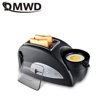 DMWD 2 in 1 Household Toaster Bread Machine Multifunction Breakfast Maker Steamed Egg Sandwich Maker Electric Oven 5 gear 220V