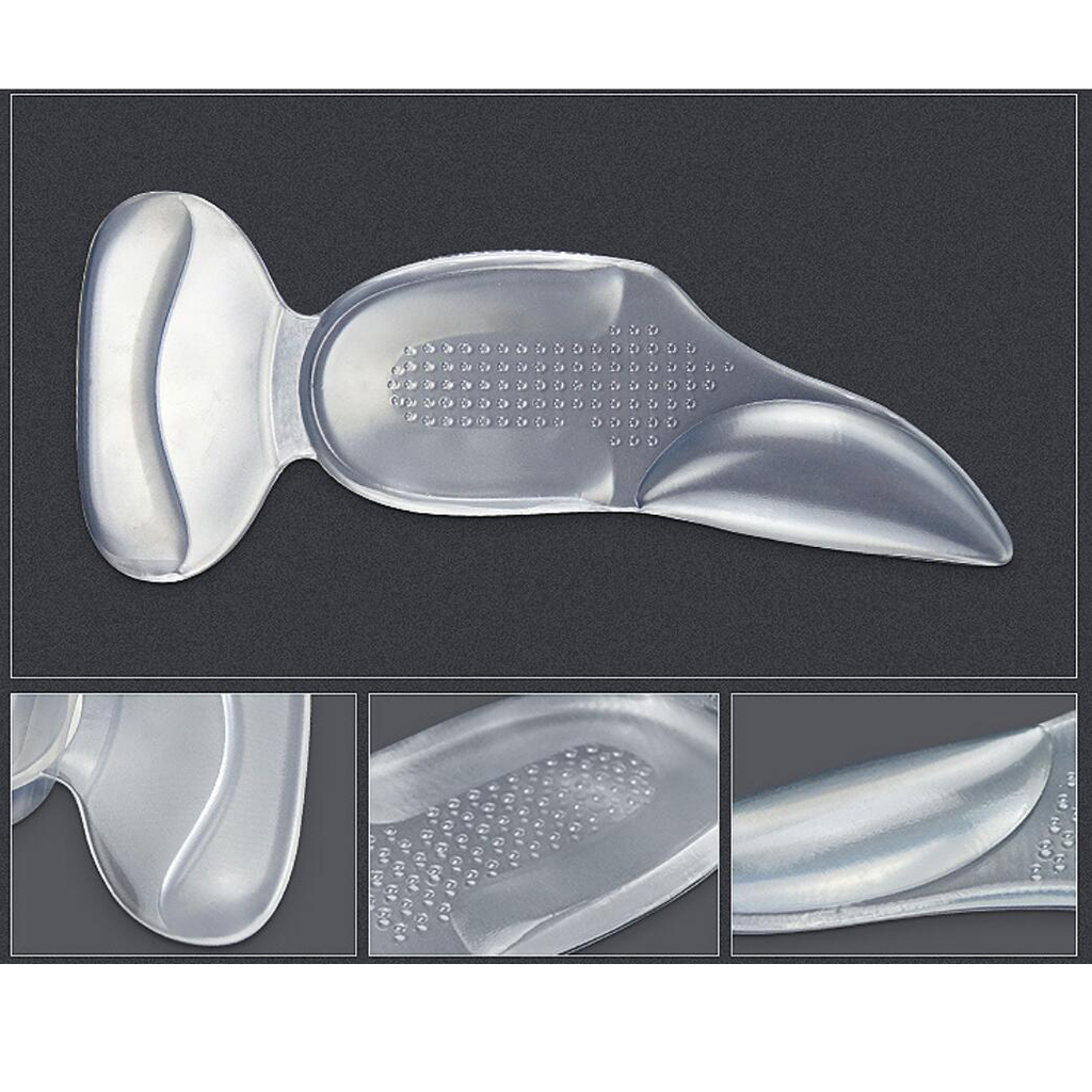 1 Pair Silicone Shoe Insole Gel Heel Cushion Insoles Back Heel Pads for High Heels Blisters