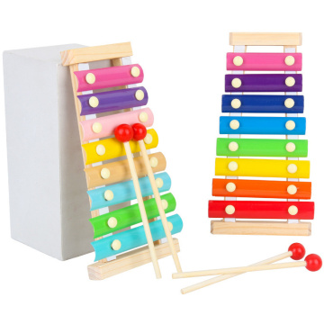 Montessori Toys Children Early Educational Learning Puzzle Wooden Toys Xylophone Musical Toys Wisdom Music Instrument 8 Tone