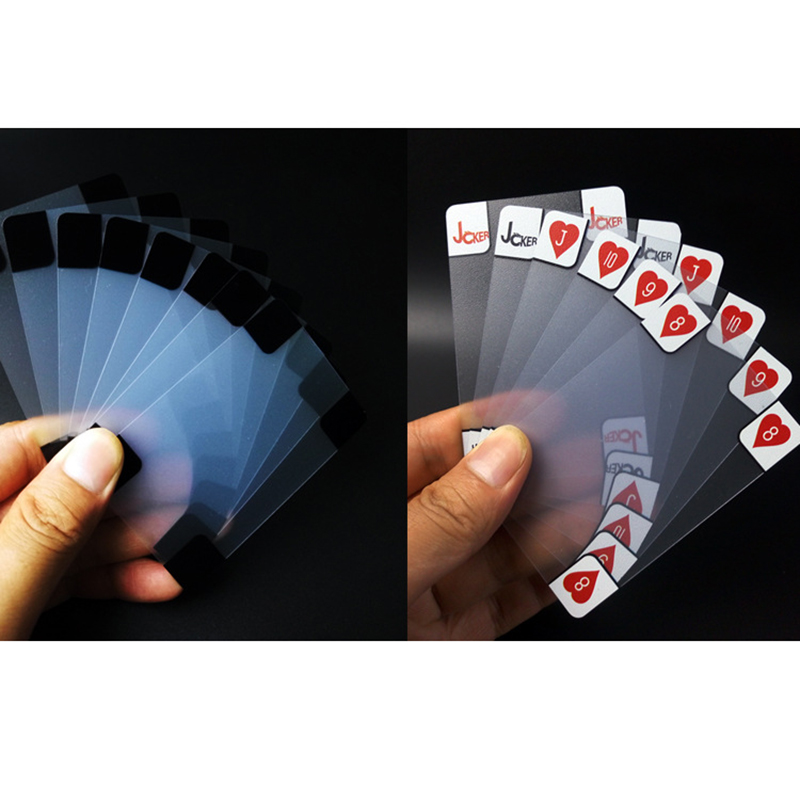 Creative Colorless Waterproof Playing Cards Transparent Plastic Card Party Camping Entertainment Supplies High Quality Durabe