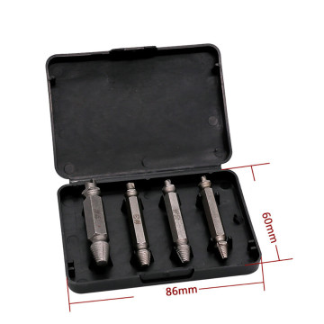 4PCS Set Speed Out Screw Extractor Drill Bits Tool Broken Damaged Bolt Remover Demolition Tools Stripped Screw Bolt Stud Broken