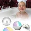 2Pcs Round Aluminium Alloy Semicircle Sphere Bath Molds DIY Bathing Tool Salt Ball Homemade Crafting Gifts Mould